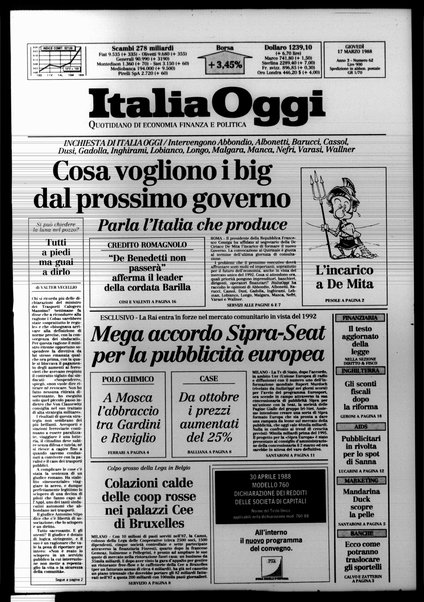 Italia oggi : quotidiano di economia finanza e politica